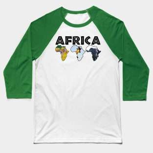 African Wildlife Continent Collage Baseball T-Shirt